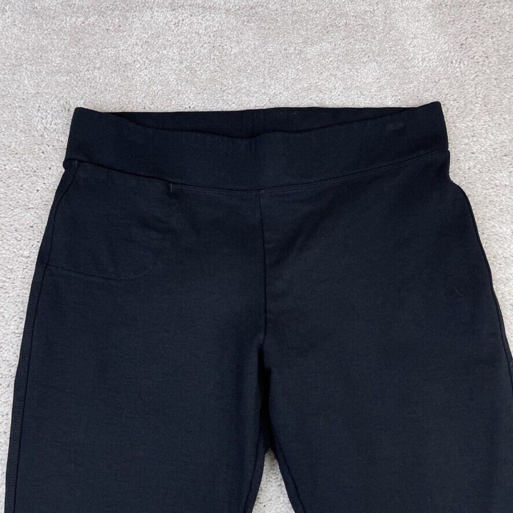 American Giant Pants Womens 8 Black No BS Ponte Kick Flare Crop Pull On‎ Stretch - Picture 2 of 12